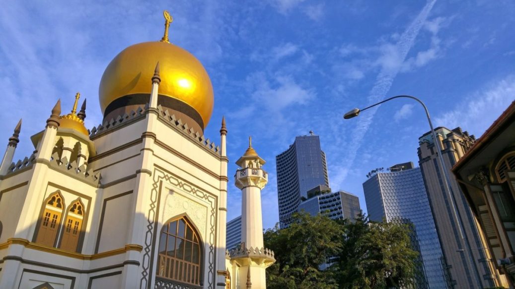 buildings and Muslim temple