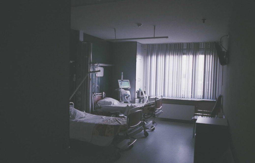 hospital room with empty beds