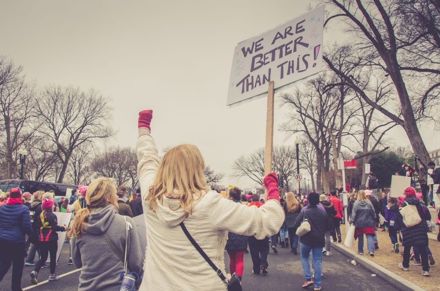 people protesting