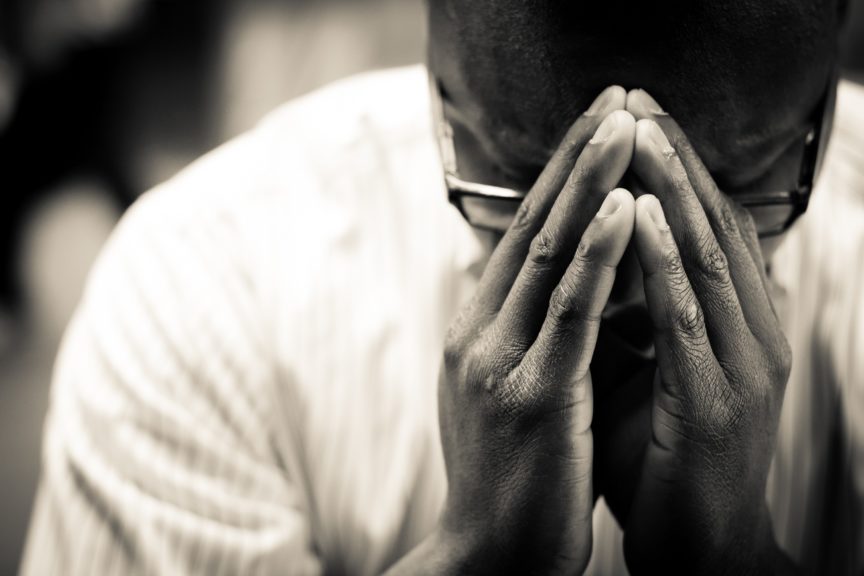 man praying