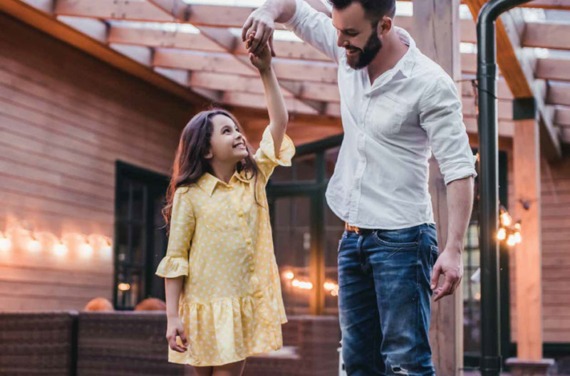 dad and daughter dancing