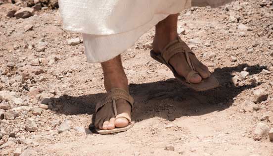 feet sandals walking